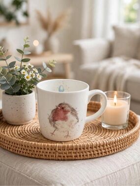 Royal Worcester Wrendale Designs Garden Friend Robin Mug